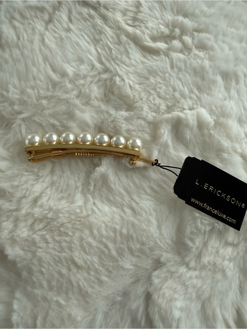 NWT L. Erickson pearl barrette